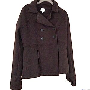 Gap Womens Brown Cotton Jersey Peacoat, L
